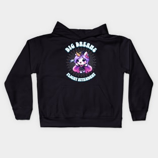 Big Dreams Flight Attendant Unicorn Ocean Edition Kids Hoodie